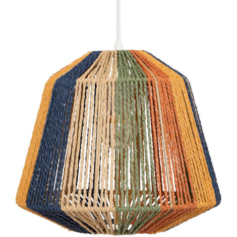 Lampe Suspension Corde "Jily" 29cm Multicolore