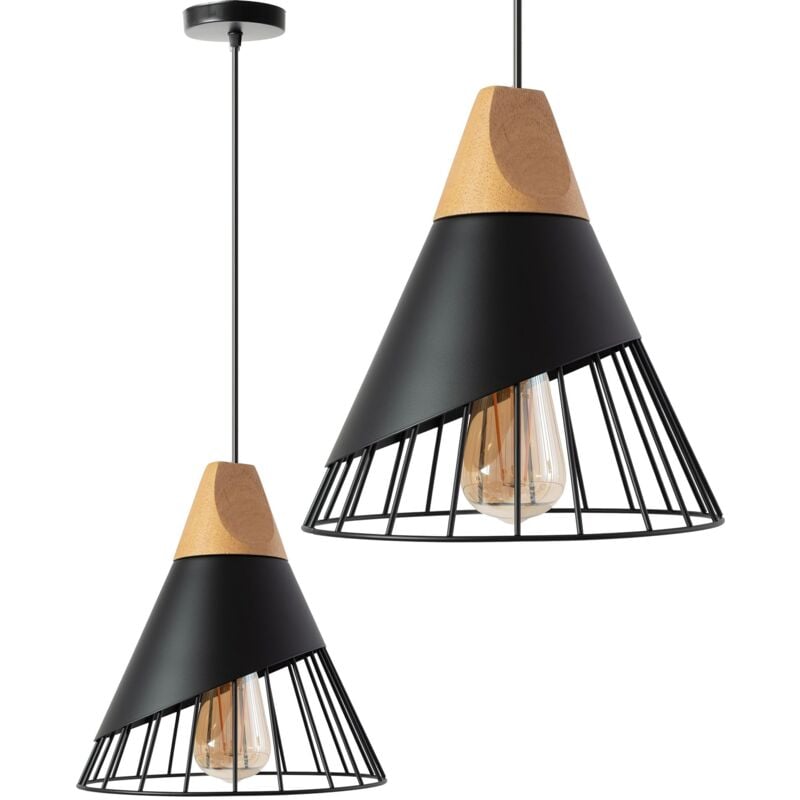 Lampe suspendue APP223-1CP scandinave métal 1-POINTS de lumière E27 25X25X28-118CM reglable
