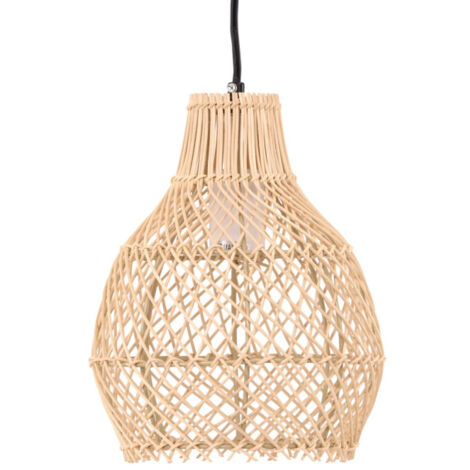 Lampe Suspension Déco en Rotin "Varekil" 25cm Naturel
