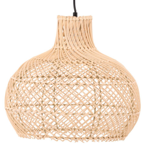 Lampe Suspension Déco en Rotin "Varekil" 35cm Naturel