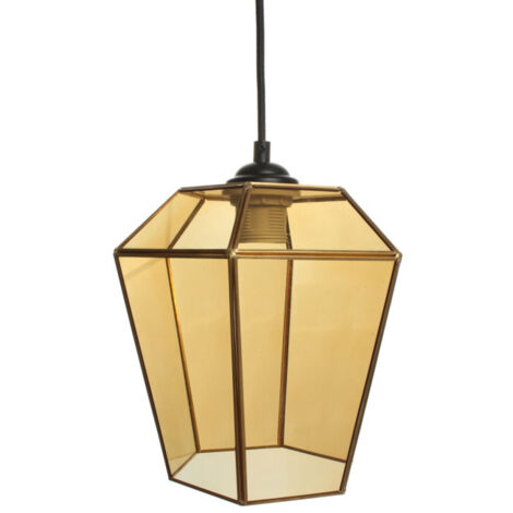 Lampe Suspension Déco "Terias" 26cm Orange