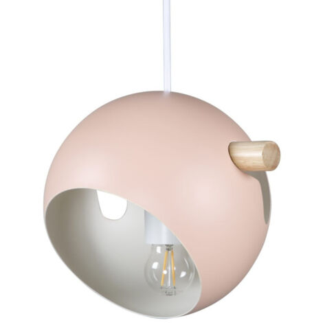 Lampe Suspension Déco "Tubbie" 23cm Rose Poudré