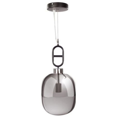 Lampe Suspension Design "Calai" 25cm Gris & Noir