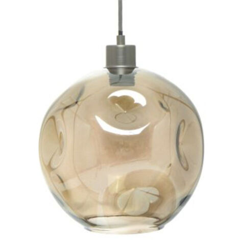 Lampe Suspension Design "Natalie" 32cm Transparent & Gris