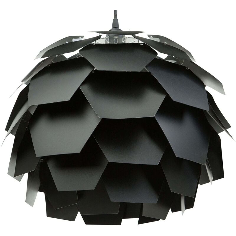 Lampe de Suspension 40 cm E27 Max 60W en Synthétique Noir Cône de Pin Segre Mini