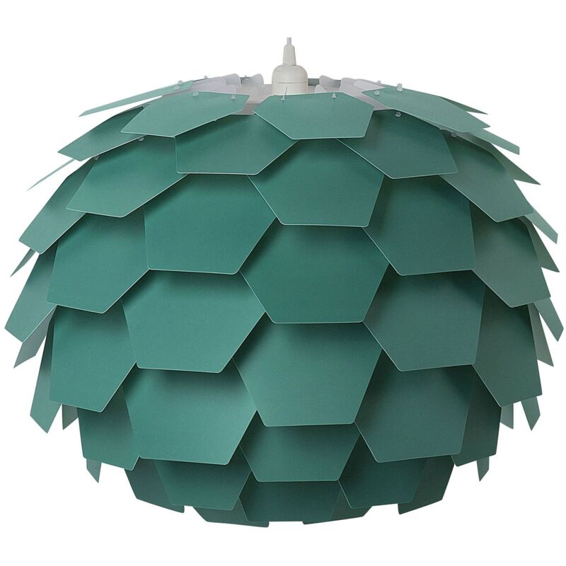 Beliani - Lampe de Suspension 60 cm E27 Max 60W en Synthétique Vert Cône de Pin Déco Segre