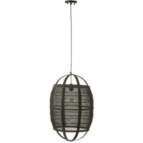Lampe Suspension en Bambou "Ion" 37cm Noir