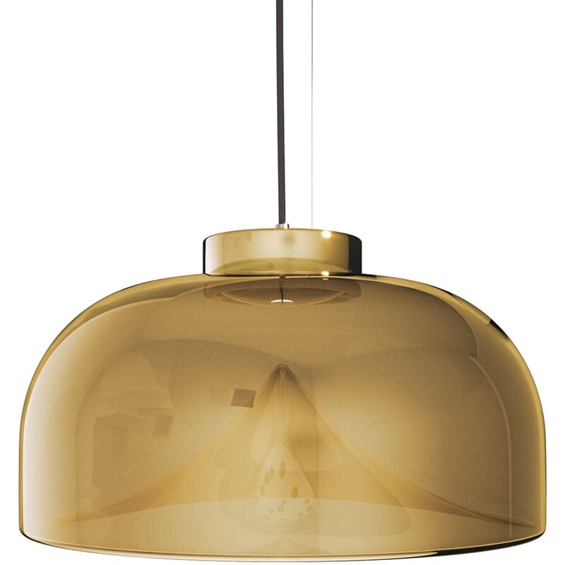 Privatefloor - Lampe Suspension en Cristal - Design Moderne - Grenda Ambre