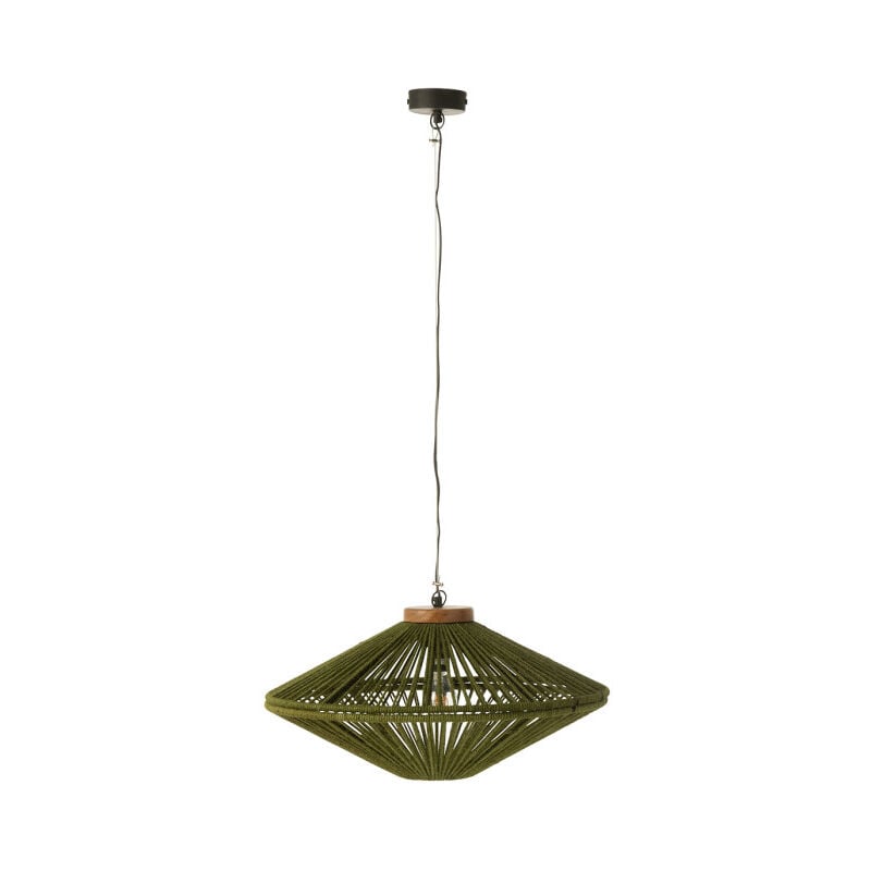 Lampe Suspension en Jute 'Dollie' 62cm Vert