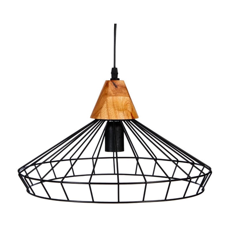 Atmosphera - Lampe Suspension en Métal 'Plavy' 38cm Noir