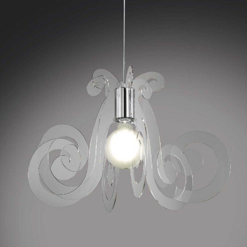 Lampe à Suspension en Plexiglas mizar Transparent diamètre 64x h41 cm