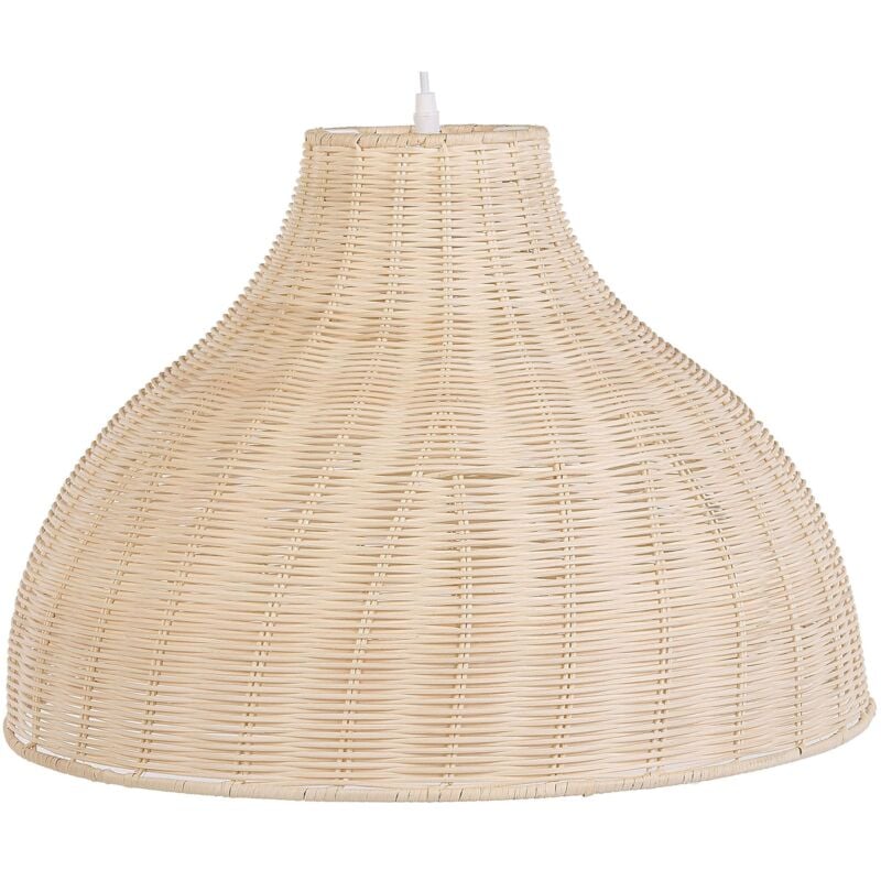 Beliani - Lampe Suspension en Rotin Naturel Clair Tissé E27 Max. 40W Éclairage Chaleureux pour Salon ou Salle à Manger Scandinave Boho ou Campagne