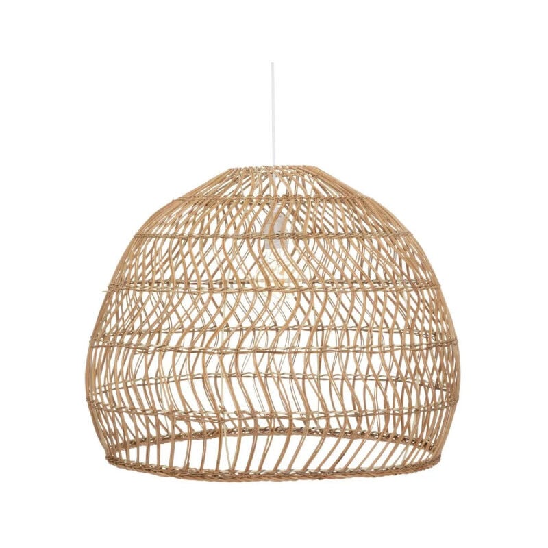 Atmosphera - Lampe Suspension en Rotin 'Joy' 58cm Beige