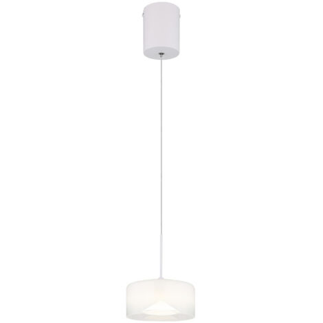 Lampe suspension lampe de table à manger lampe de cuisine en verre opale lampe LED blanche H 150 cm