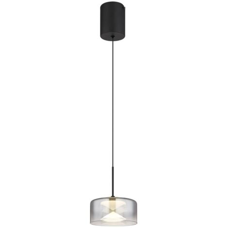 Lampe suspension lampe de table à manger lampe de salon en verre fumé LED H 150 cm
