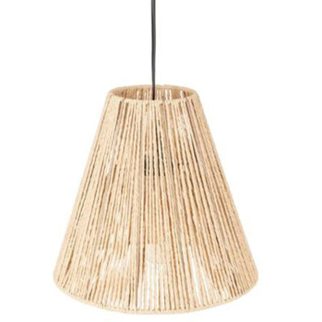 Lampe Suspension Métal "Cordes" 27cm Beige