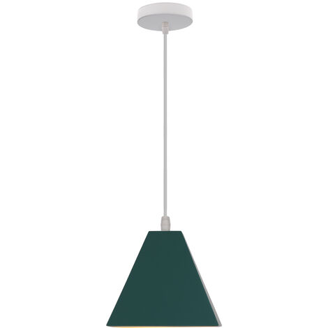 main image of "Lampe suspension métal moderne décoration créative lustre suspension orientable salon salle manger (vert grisâtre)"