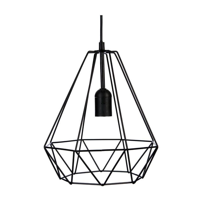Lampe Suspension Métal 26cm Noir