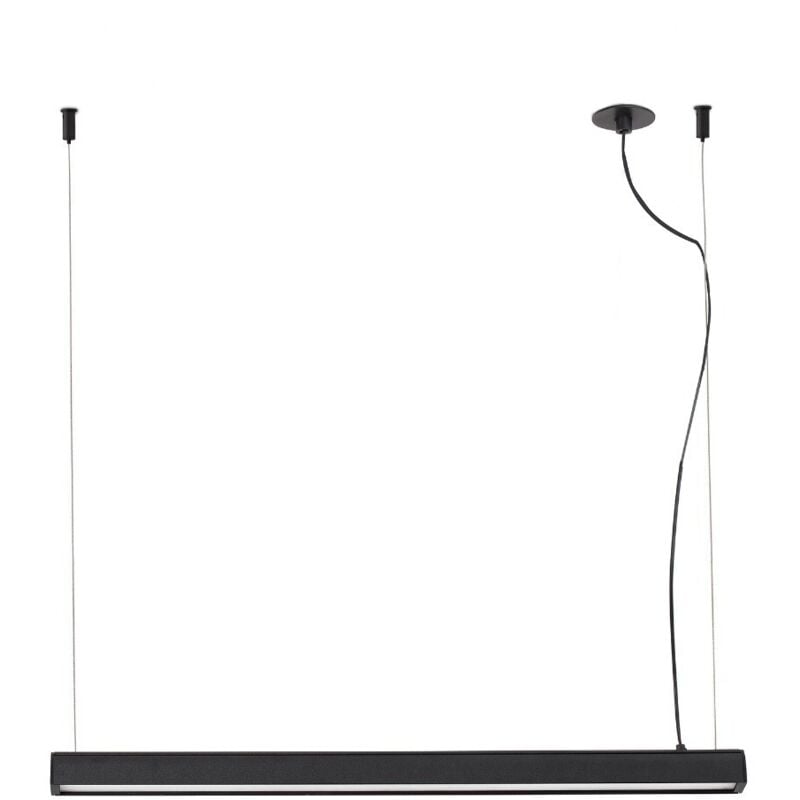 Faro Barcelona - Lampe suspension noire avec fleuron de surface encastrée vico 60 61105