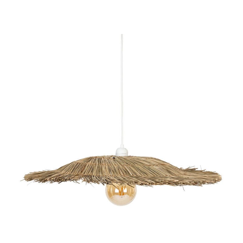 Atmosphera - Lampe Suspension Paille 'Yoni' 58cm Naturel