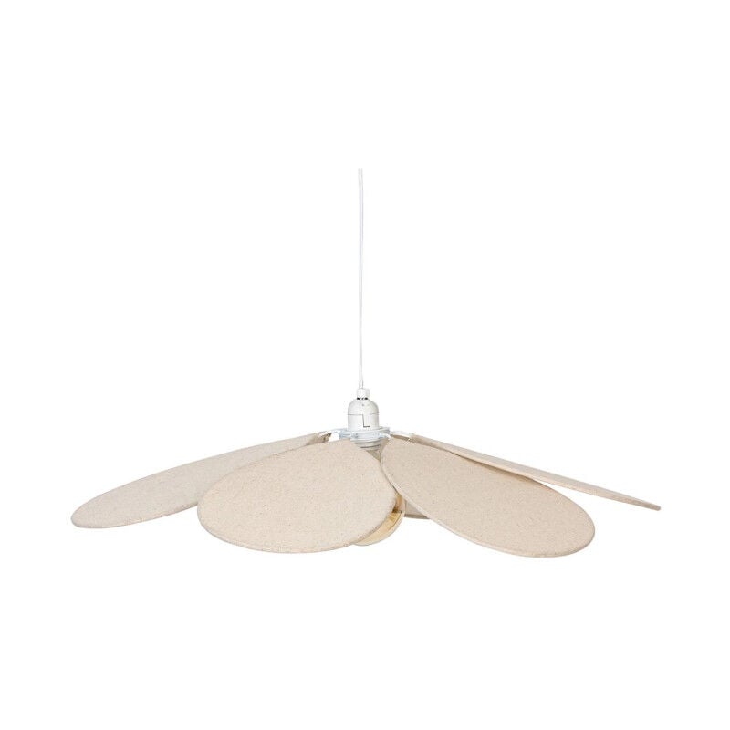 Lampe Suspension Pétales 'Naya' 72cm Beige Lin