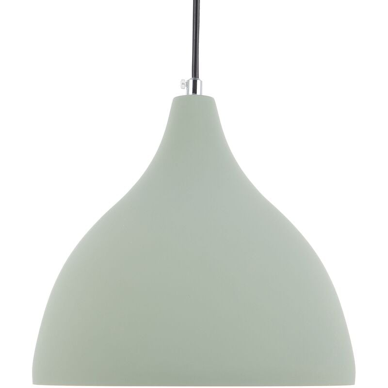 Beliani - Luminaire Lampe Suspension Scandinave Verte Effet Béton Plâtre E27 Max. 40W Idéale pour Salon Chambre ou Cuisine au Design Nordique