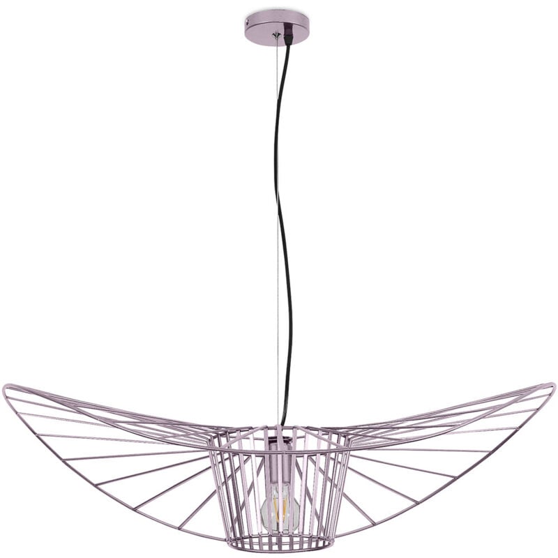 Privatefloor - Lampe de Plafond - Lampe Suspendue Design Pamela - 100cm - Vertical Rose Or