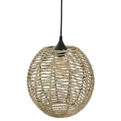 Lampe Suspension Vintage "Boule" 33cm Naturel