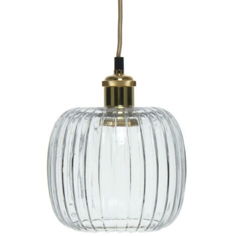 Lampe Suspension Vintage "Claudia" 24cm Transparent