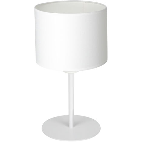 Lampe table blanche 34cm abat-jour Arden E27 Luminex