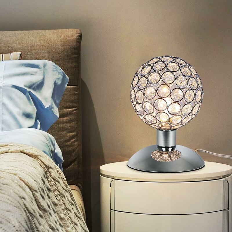 Hyy Ar - Moderne Lampe de table de salon en cristal - Lampe de chevet pour chambre à coucher - Culot G9 - Lampe de chevet pour hôtel - Table de