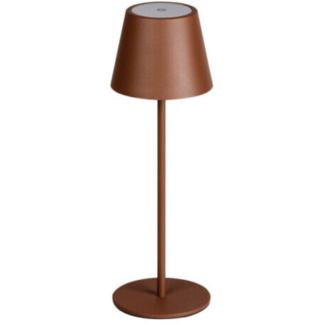 Lampe table sans fil USB-C IP54 LED chaude Kanlux brune