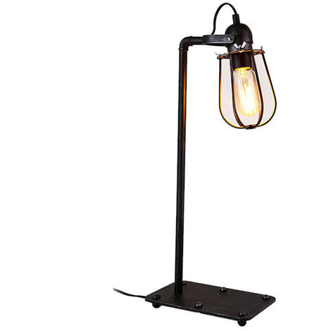 Lampe Table Vintage Edm Style Industriel Métallique E27 - Edm