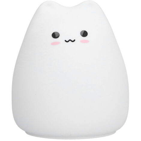 Lampe tactile LED chat, veilleuse silicone 7 couleurs chambre