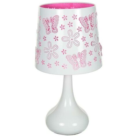 Lampe tactile papillon Rose