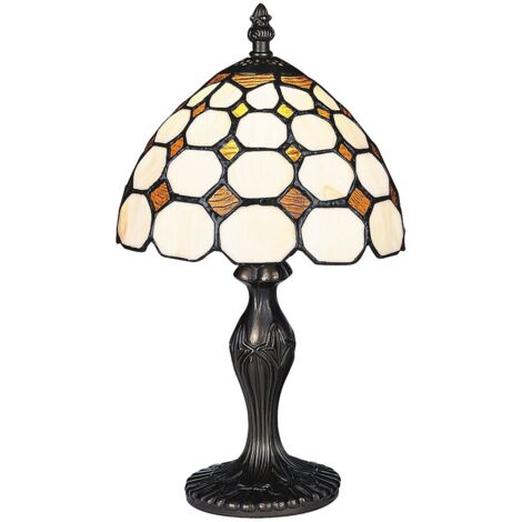 Lampe Tiffany vitrail brun E14 Marvel 8072 Rabalux