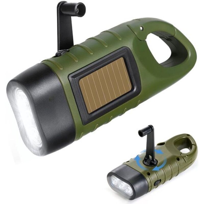 Lampe torche à dynamo - Pince LED avec dynamo -