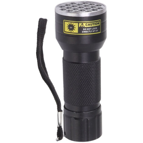 Lampe torche à lumière noire UV avec 21 LED, 395 nm, pour éliminer les taches d'urine d'animaux séchées. - AquaForge