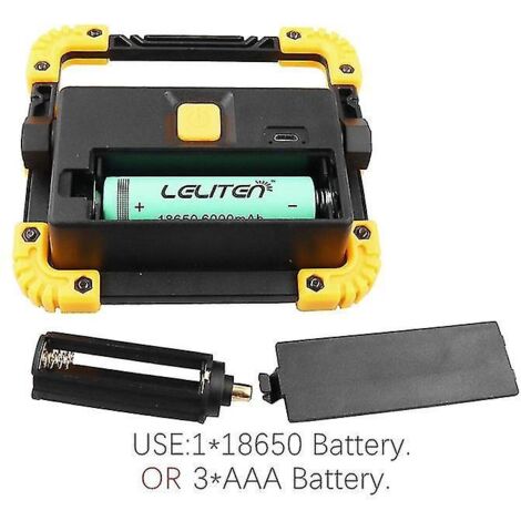 Lampe torche de camping portable rechargeable USB à LED COB, lampe torche d'extérieur