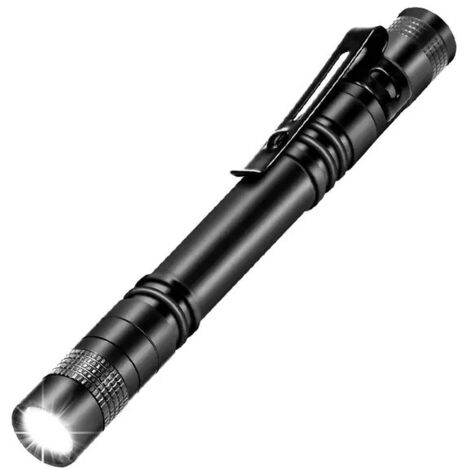 Lampe torche de poche LED tactique avec clip, petite pile AAA en aluminium, pour l'inspection et le travail. - AquaForge