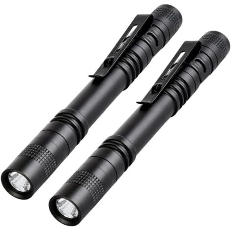 Lampe torche de poche, lot de 2 lampes torches LED de poche avec clip, mini lampe torche de poche, petite lampe torche d'inspection de poche