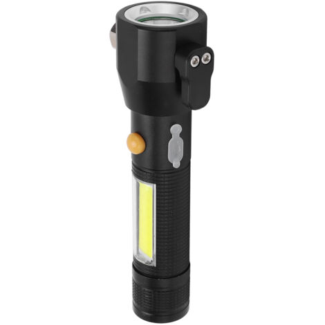 Lampe Torche Étanche USB Rechargeable en Alliage d'Aluminium, 4 Niveaux de Luminosité, Outil d'Éclairage Portable pour Camping