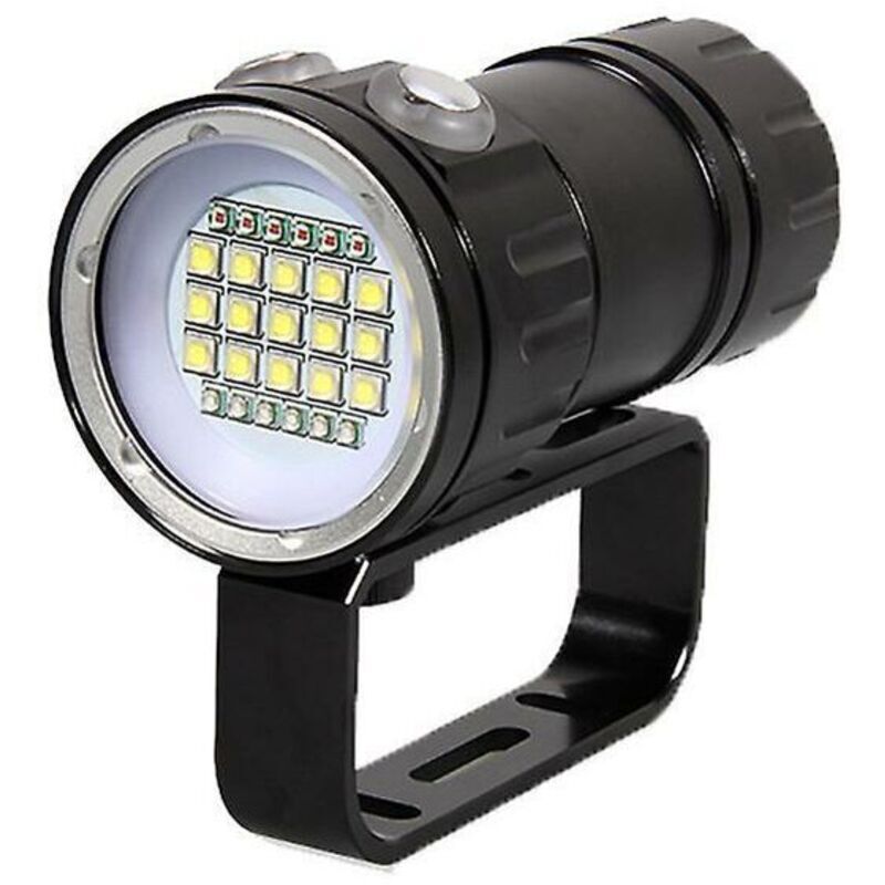 Lampe torche - Lampe de plongée, 180W 18000 Lumen Underwater 80M Lights Lampe torche de plongée étanche pour les activités de plongée pour le camp en