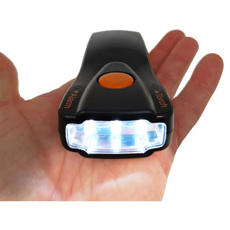 Ultra Secure - Lampe torche led 2-en-1 de sécurité avec alarme - Gardiennage / Alerte / Défense / Urgence - Sirène intégrée 125 dB