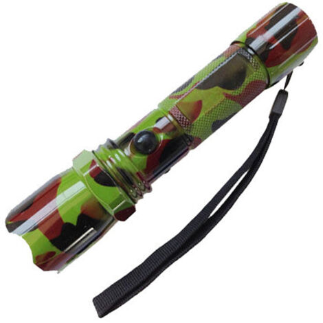 Lampe Torche Led à Lumière Blanche Solide, Rechargeable, Avec Chargeur De Voiture Militaire