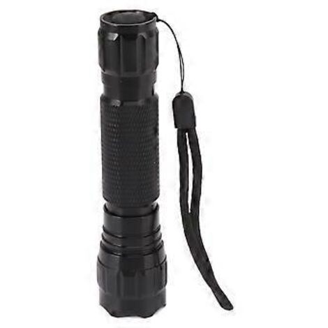 Lampe torche LED à lumière verte, éclairage robuste, embout en alliage d'aluminium, commande par bouton pour une utilisation en extérieur