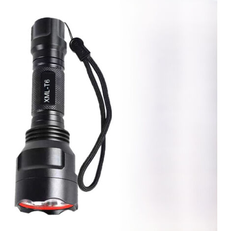 Lampe torche LED C8, forte luminosité, focale fixe, T6 ultra-lumineuse, longue portée, alliage d'aluminium (sans batterie ni chargeur)