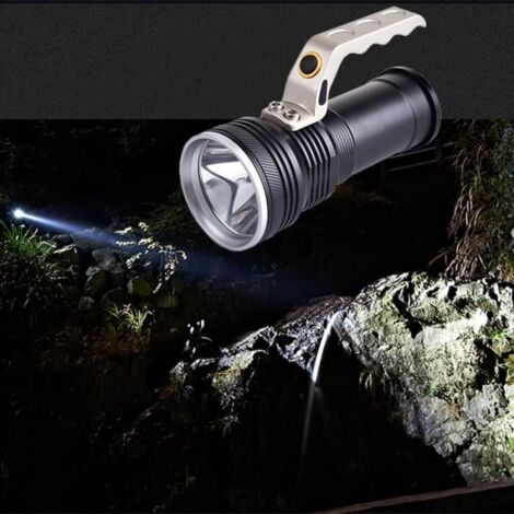 Lampe Torche LED CREE XM-L 3000LM Rechargeable - Noir - Pour l\'Extérieur