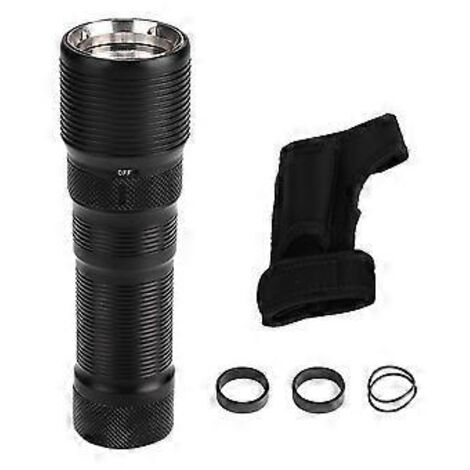 Lampe torche LED d'extérieur à haute luminosité, étanche jusqu'à 100 m, idéale pour la plongée, la chasse et le camping.