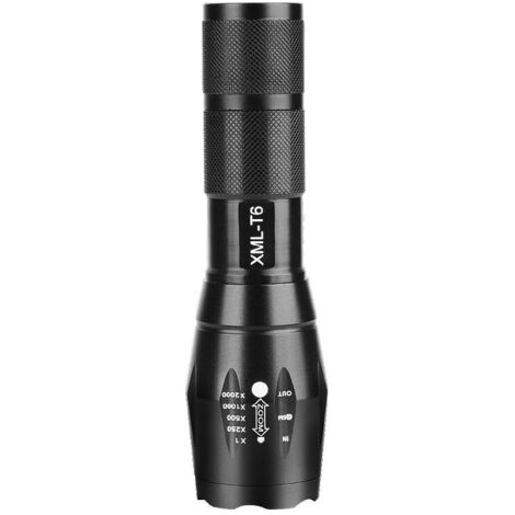 Lampe torche LED haute performance avec batteries 18650, chargeur USB tactique - AquaForge